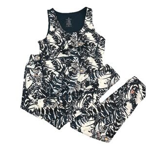 Sweaty‎ Betty Kenza Crop Top And Leggings mystical garden print XS NWOT Yoga